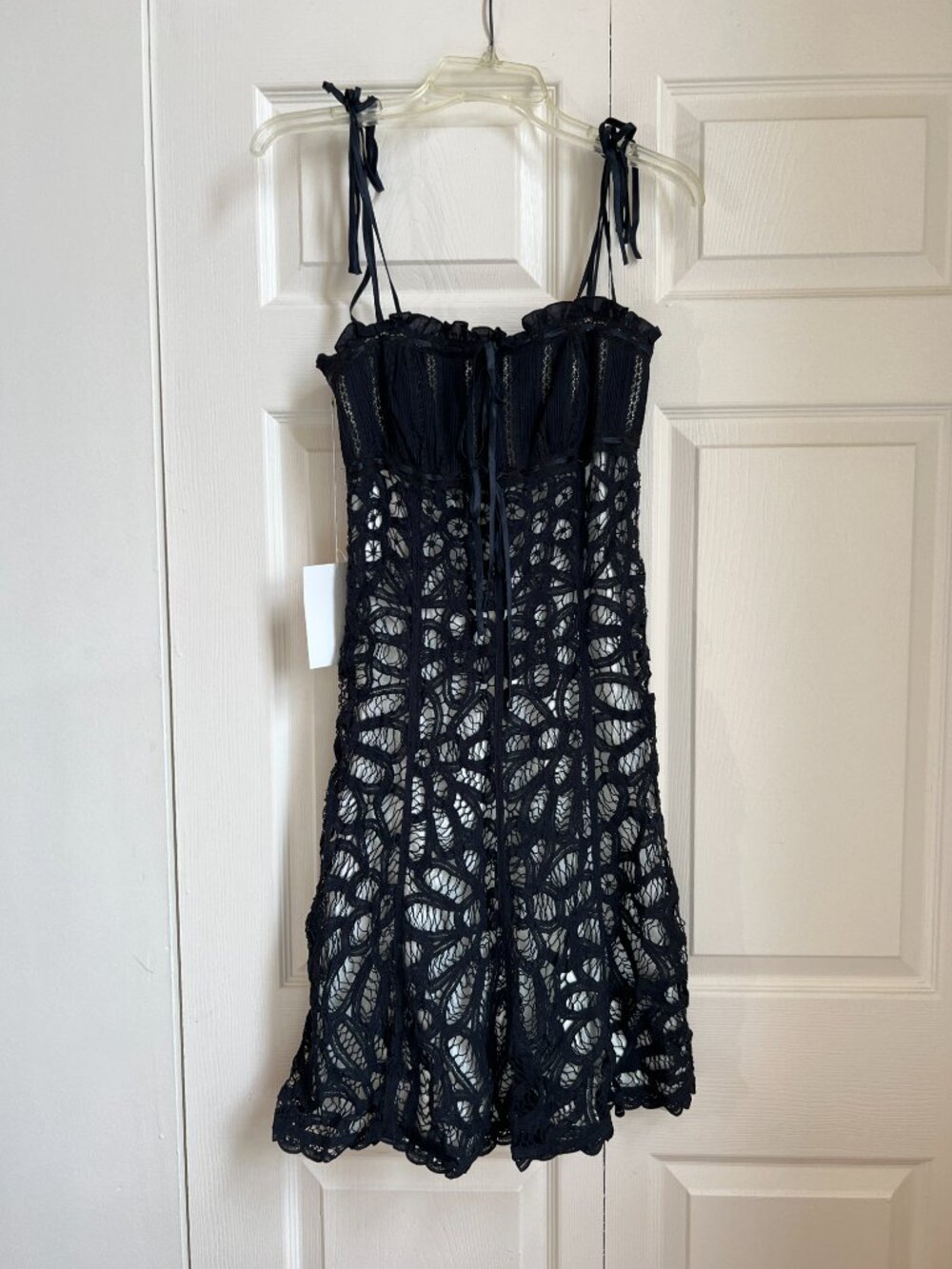 Vintage Y2K black/green Betsey Johnson lacy dress. Sz 4, NWT, perfect condition. - Picture 6 of 10